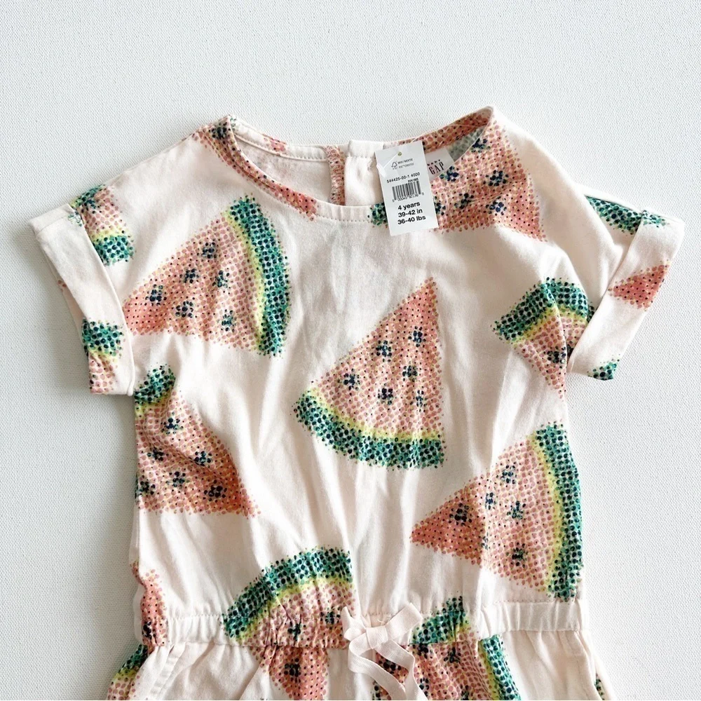 Baby Gap Romper Shorts Watermelon Print Little Girls 4 Toddler